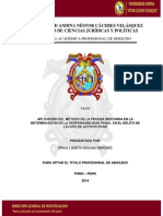 Informe Final de Tesis Aplicaciòn Del Método de La Prueba Indiciaria. Autora Erika Lizbeth Molin