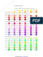 Hexadecimal Color Gradient Chart