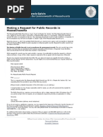 Public Records - Making A Request For Public Records in Massachusetts