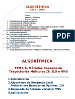   TEMA 6. Métodos Basados en Trayectorias Múltiples II: ILS y VNS 