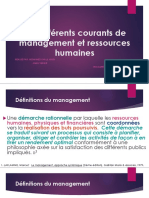 Les Différents Courants de Management Et Ressources Humaines Par Med. Khalil HIMRI