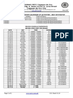 Class Schedule May. 2019 Batch