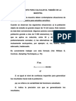 Procedimiento para Calcular El Tamaño de La Muestra