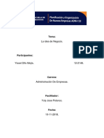 Tarea 1 Planificacion y Organizacion de Nuevas Empresas