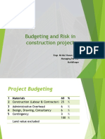 Budgeting and Risk in Construction Project: Engr. Mridul Hasan - Peng. Managing Partner Buildscape