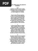 Letra Del Himno Oficial Del Municipio Arismendi-Feb 2015