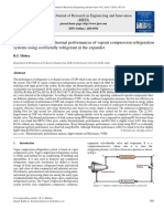 Methods For Improving Thermal Performances of Vapour Compression Refrigeration Systems Using Ecofriendly Refrigerant in The Expander