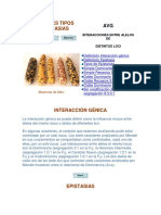 Diferentes Tipos de Epistasis