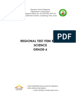 Regional Test Item Bank Science Grade-6