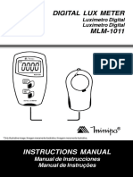 Digital Lux Meter: Instructions Manual