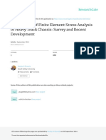 Applications of Finite Element Stress Analysis of Heavy Truck Chassis: Survey and Recent Development