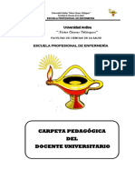 Carpeta Pedagógica Del Docente Universitario Ep. Enfermerìa