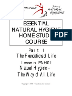 Essential Natural Hygiene Home Study Course: Lesson ENH01