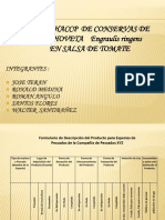 Plan Haccp de Conservas de Anchoveta Engraulis Ringens en Salsa de Tomate
