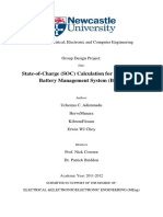 Automotive Battery Management System (BMS) Using State-of-Charge (SOC) Estimation