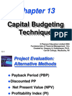 3 Capital Budgeting Techniques