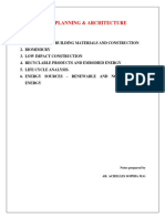 Sustainable Planning & Architecture: Notes Prepared by Ar. Achilles Sophia M.G