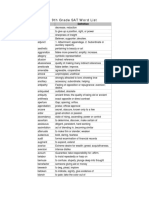 9th Grade SAT Word List PDF