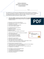 Prueba Semestral Lenguaje