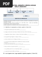 Prueba Historia 5 Basico 1 Unidad