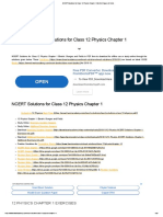 NCERT Solutions For Class 12 Physics Chapter 1 Electric Charges & Fields