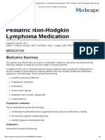 Pediatric Non-Hodgkin Lymphoma Medication