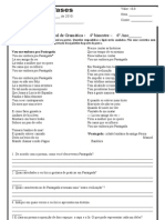 Avaliação Bimestral 6º Ano 4º Bim