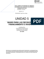 Bases para Las Decisiones de Financiamiento o Inversión