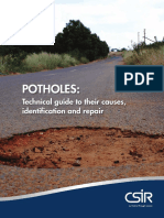 Potholes:: Technical Guide To Their Causes, Identification and Repair