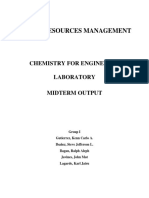 Water Resources Management: Chemistry For Engineers - Laboratory Midterm Output