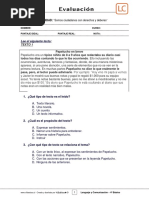 Prueba Villa Educa Diferentes Tipos de Textos