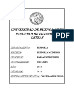 Programa de Historia Moderna 2018