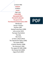 Fracture Snatch Crash 2004 Moneyball 2011 The Devil's Advocate