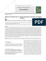 Sciencedirect: Influence of Potato Flour On Dough Rheological Properties and Quality of Steamed Bread