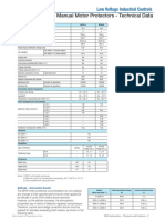 MPW Manual Motor Protectors - Technical Data: Low Voltage Industrial Controls