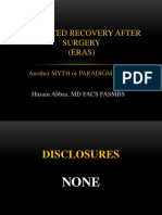 Enhanced Recovery After Surgery (ERAS) : Another MYTH or PARADIGM Shift!