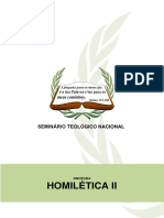 Homilética Ii: Seminário Teológico Nacional