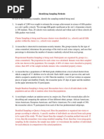 Identifying Sampling Methods Worksheet