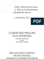 O Amor Não Busca Seus Interesses