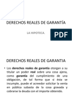 Derechos Reales de Garantía. La Hipoteca.