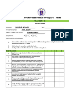 Cot Rating Sheet