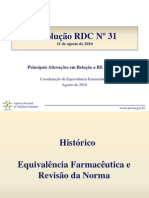 Apresentação ANVISA RDC312010