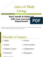 Activities of Daily Living: Basic Health & Safety #1 DSP Core Curriculum Requirement