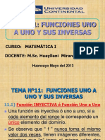 Funciones Uno A Uno y Sus Inversas