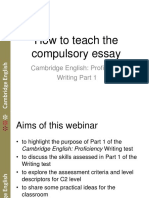 How To Teach The Compulsory Essay in Slides