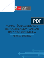 Norma Técnica de Planificación Familiar