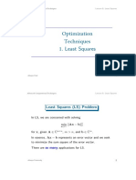 Optimization Techniques 1. Least Squares