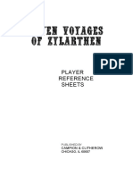 Seven Voyages of Zylarthen - Reference Sheets