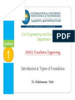 Lecture 1 Foundation Engineering Introduction