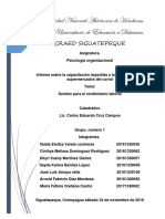 Informe de Psico Organizacional Sobre La Capacitacion